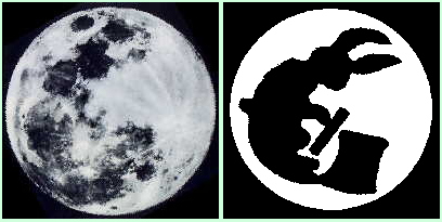 La lune et le lapin